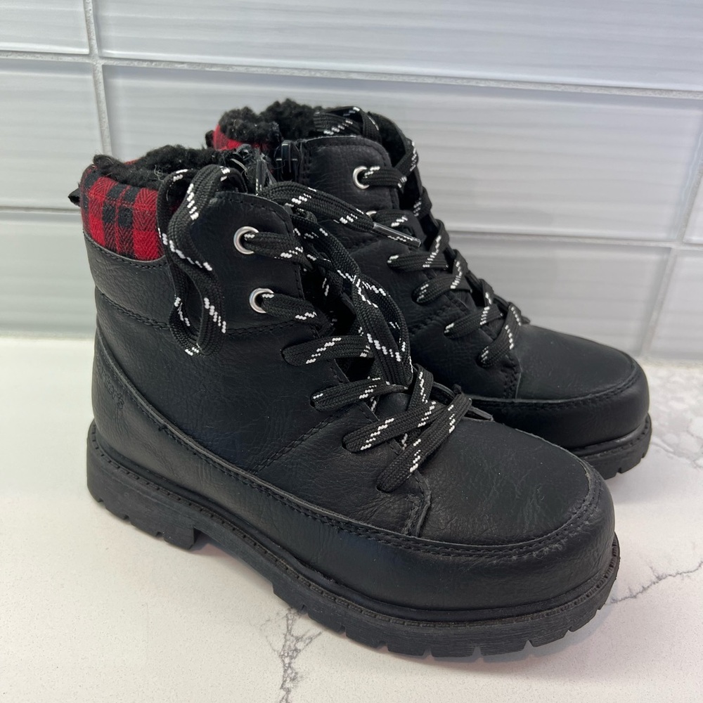 Carter’s Boys Black Boots - Size 1 Lace Up Winter Boots